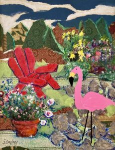 Joan Onofrey Red Chair and the Flamingo