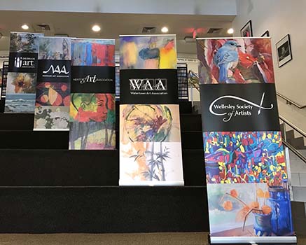 The Five Star Exhibition Banners. The WSA banner featured the artwork of Roger Kastel, Chelsea 
Sebastian and Deborah Friedman
 